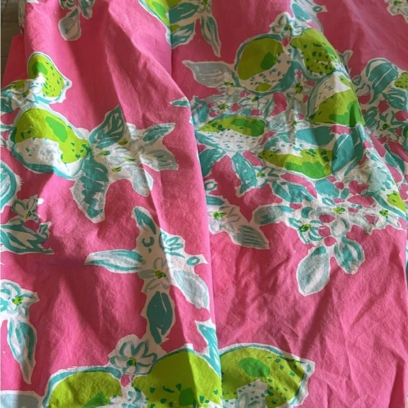 Lilly Pulitzer Pink and Green Floral Fabric - Picture 5 of 5